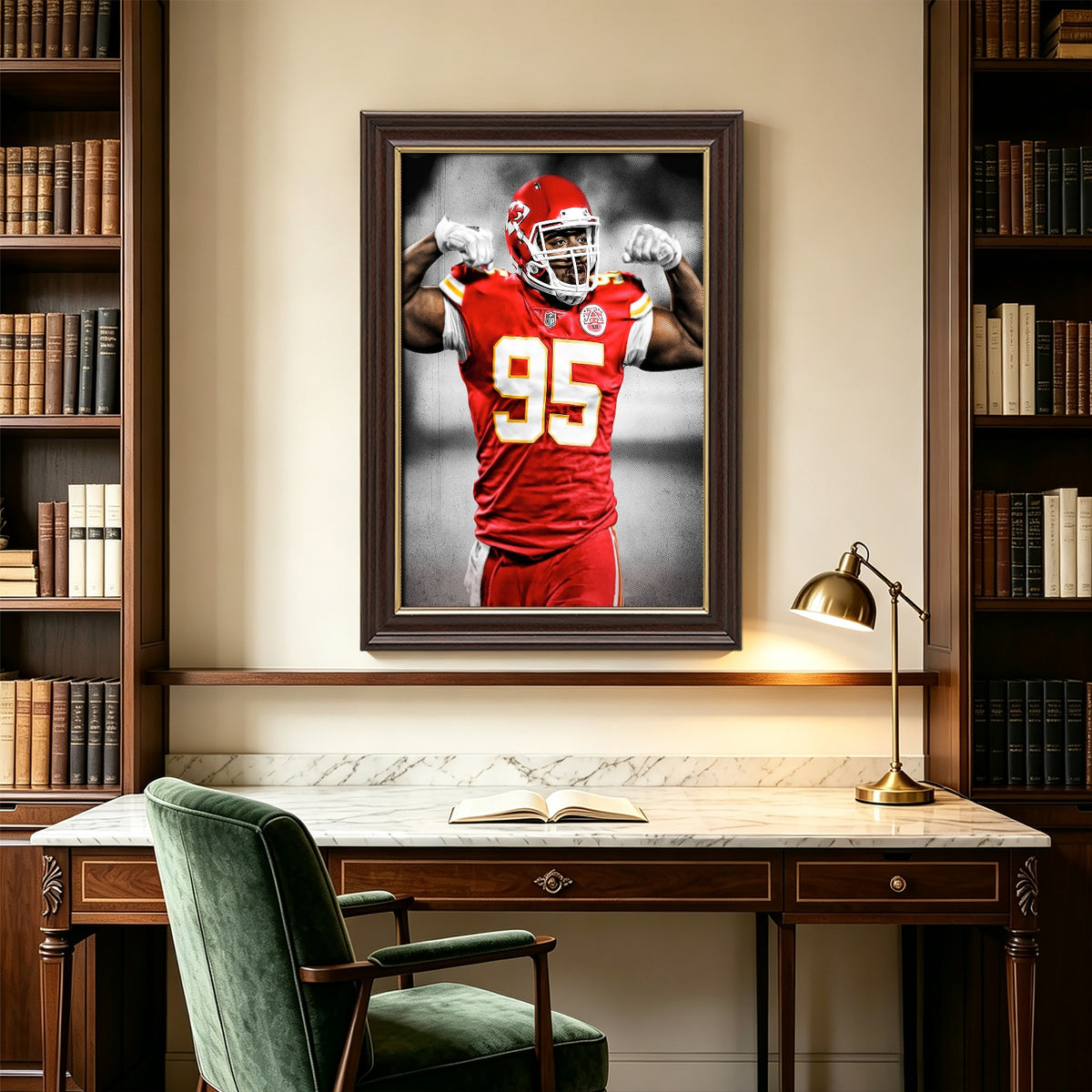 Chris Jones Art Sports Decorative Poster School Dormitory 7 Canvas Wall Art Poster Decor Gift