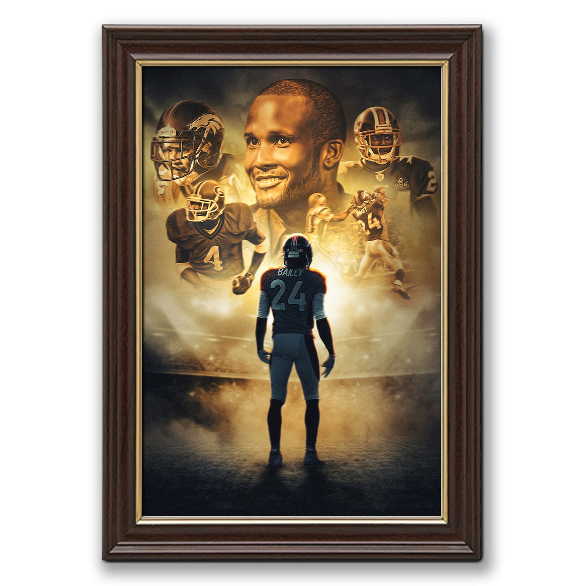 Champ Bailey Art Sports Decorative Poster School Dormitory 7 Canvas Wall Art Poster Decor Gift