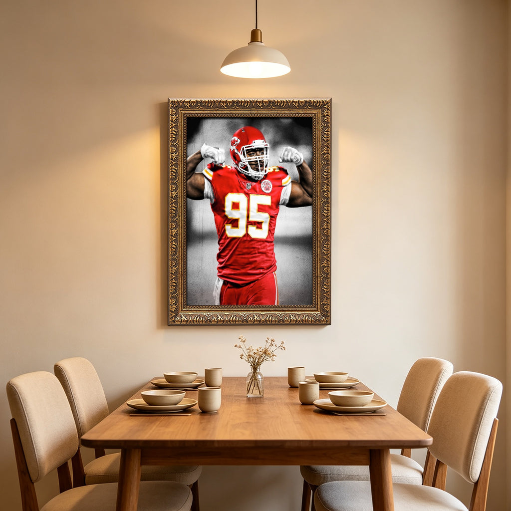 Chris Jones Art Sports Decorative Poster School Dormitory 7 Canvas Wall Art Poster Decor Gift