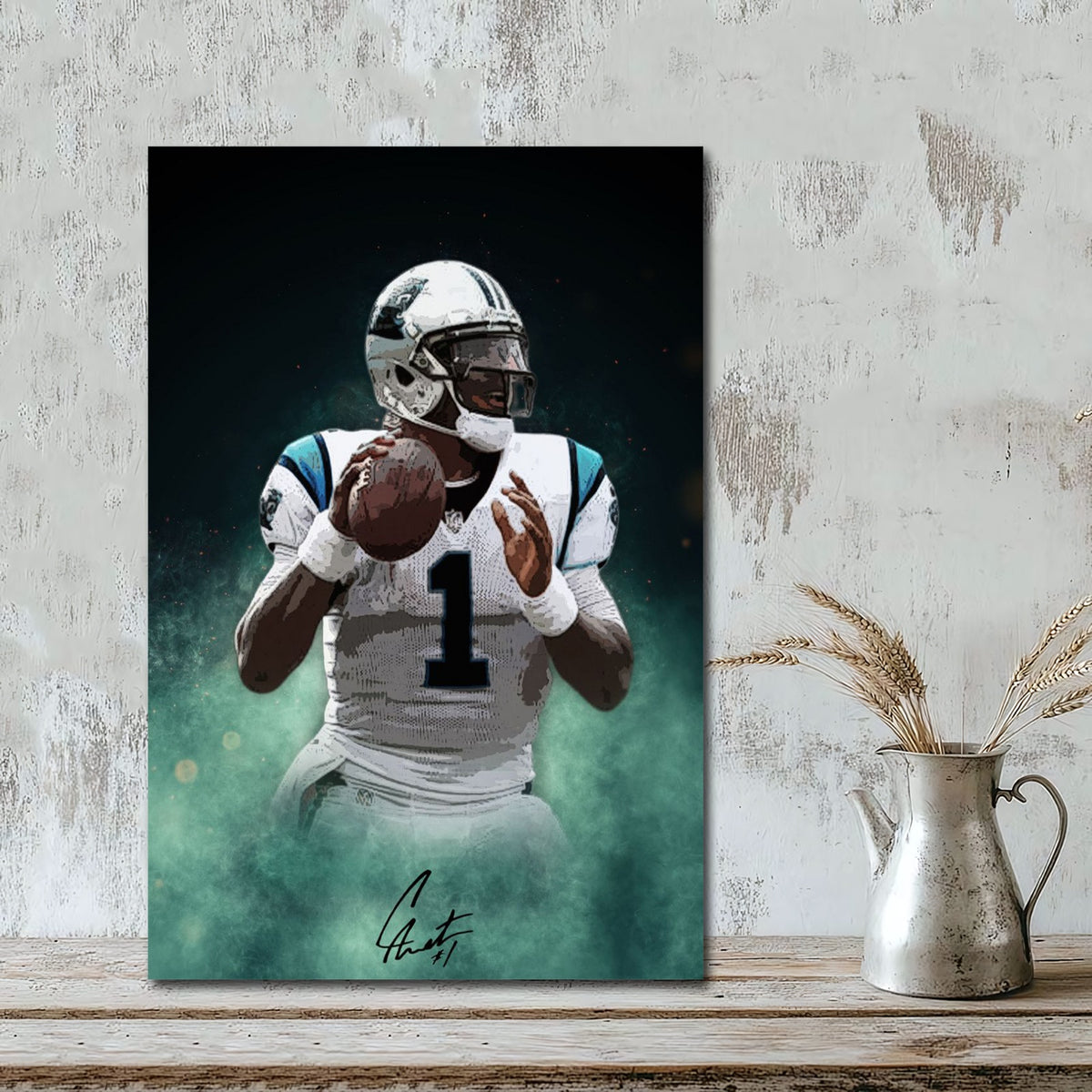 Cam Newton Celebrity Sports Art Poster School Dining Room Decoration 4 Canvas Wall Art Poster Decor Gift