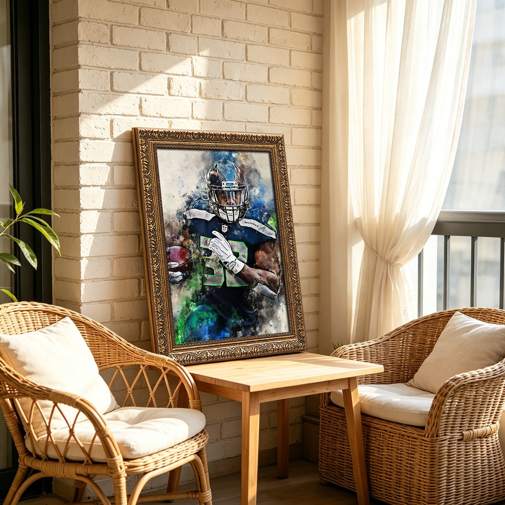 Chris Carson Celebrity Sports Art Poster School Dining Room Decoration 0 Canvas Wall Art Poster Decor Gift