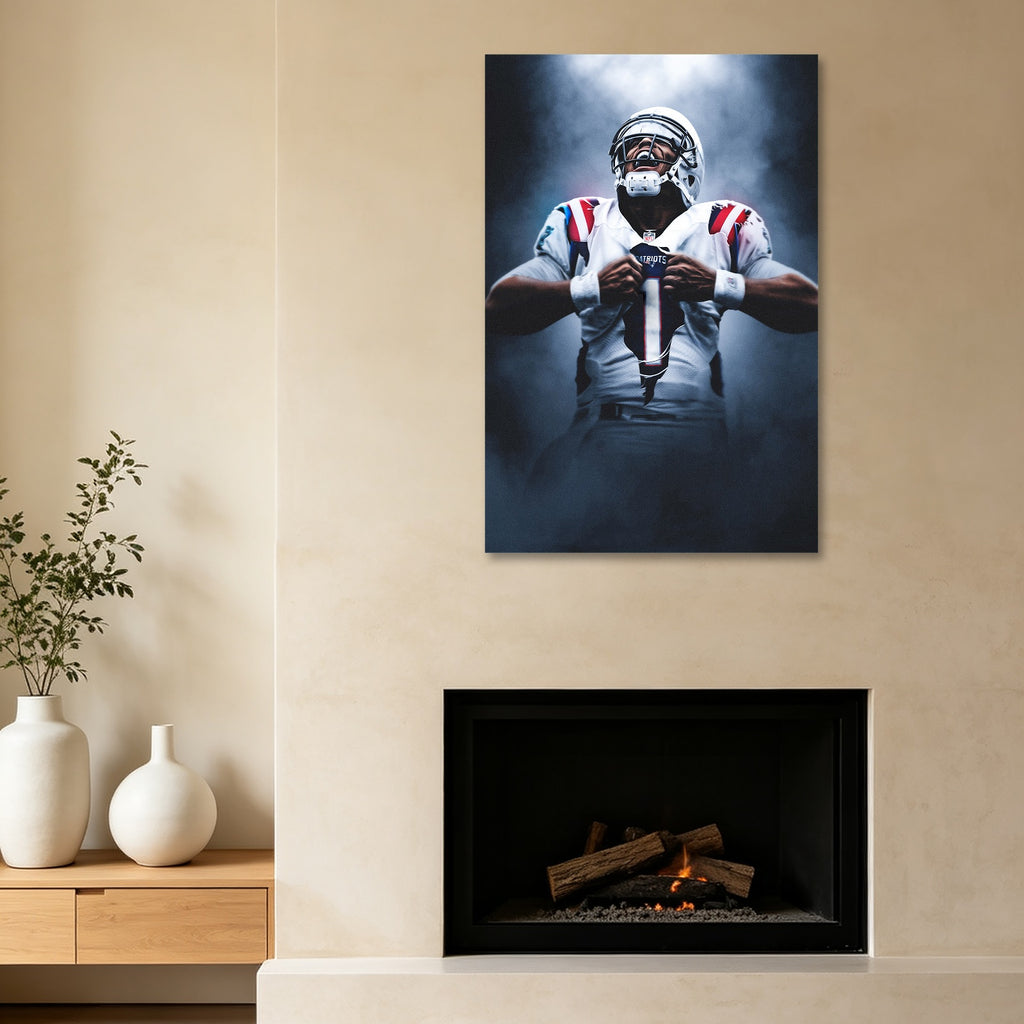 Cam Newton Art Sports Decorative Poster School Dormitory 7 Canvas Wall Art Poster Decor Gift
