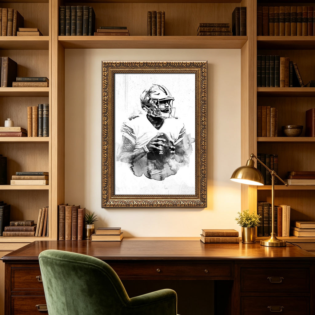 Dak Prescott Celebrity Sports Art Poster School Dining Room Decoration 9 Canvas Wall Art Poster Decor Gift
