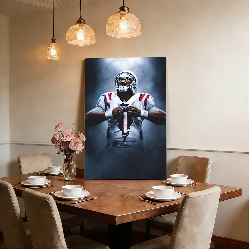 Cam Newton Art Sports Decorative Poster School Dormitory 7 Canvas Wall Art Poster Decor Gift