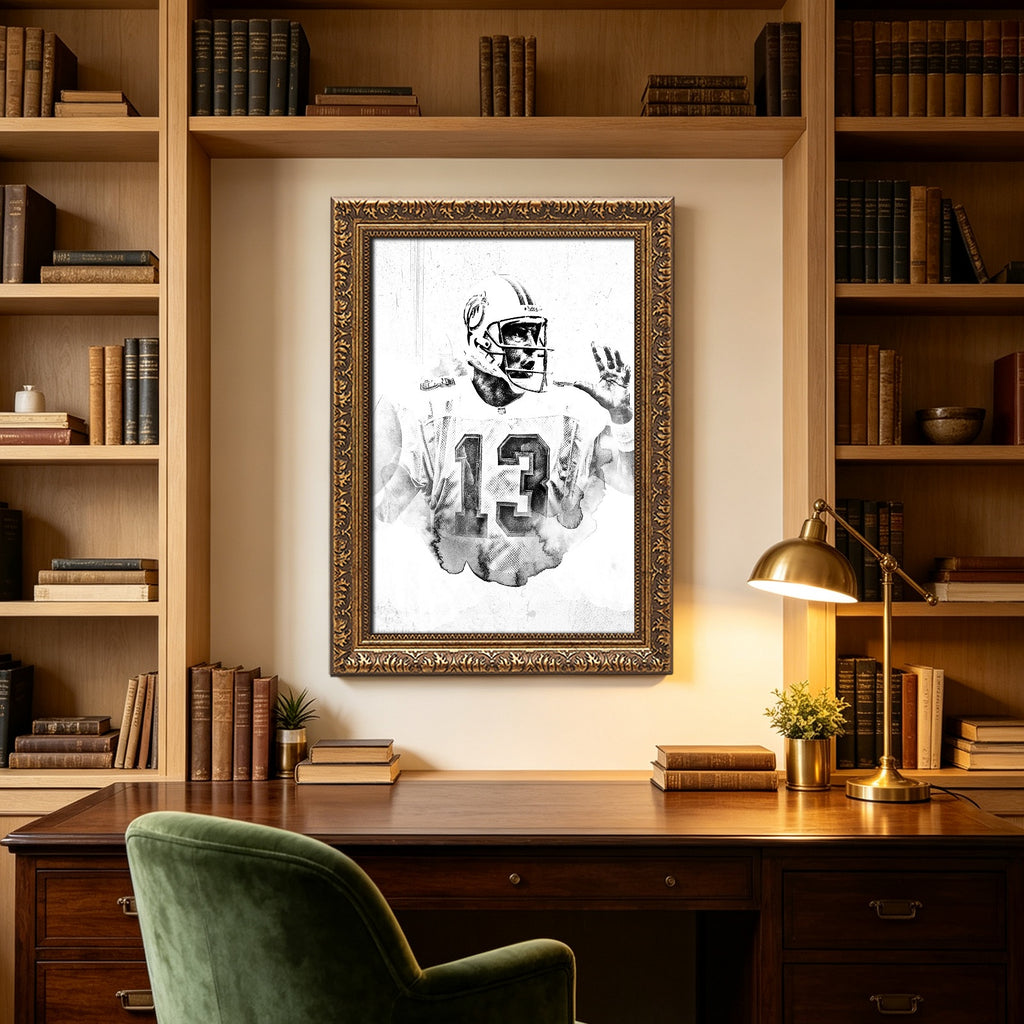Dan Marino Art Sports Decorative Poster School Dormitory 2 Canvas Wall Art Poster Decor Gift