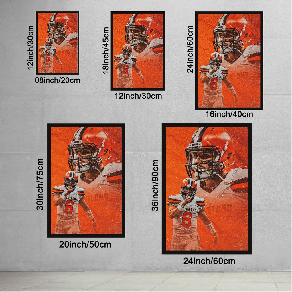 Baker Mayfield Sports Celebrity Art Deco Poster 7 Canvas Wall Art Poster Decor Gift