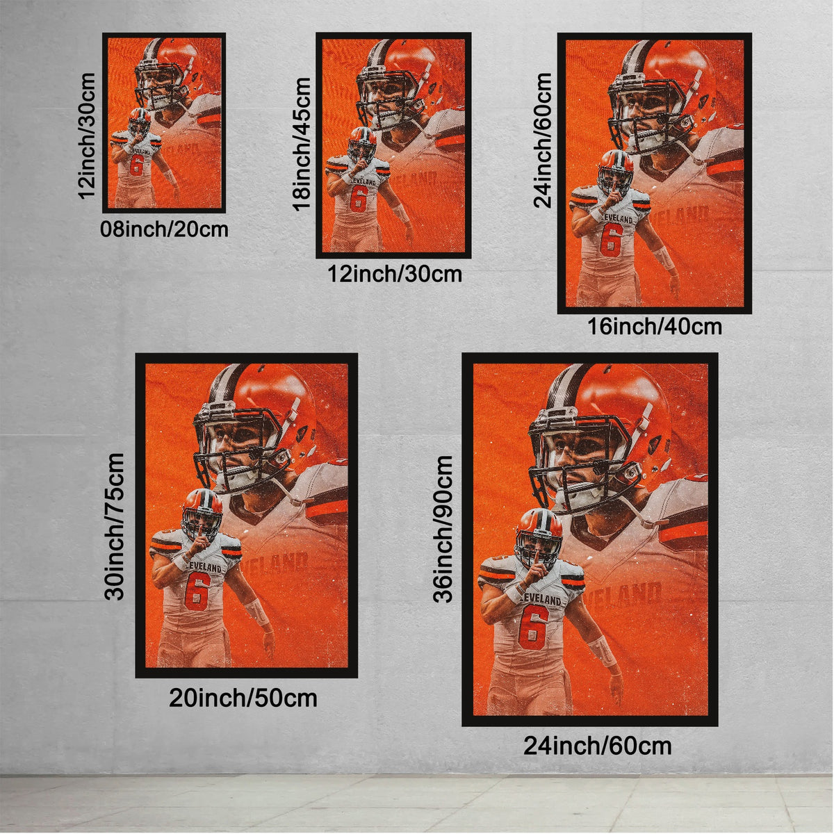 Baker Mayfield Sports Celebrity Art Deco Poster 7 Canvas Wall Art Poster Decor Gift