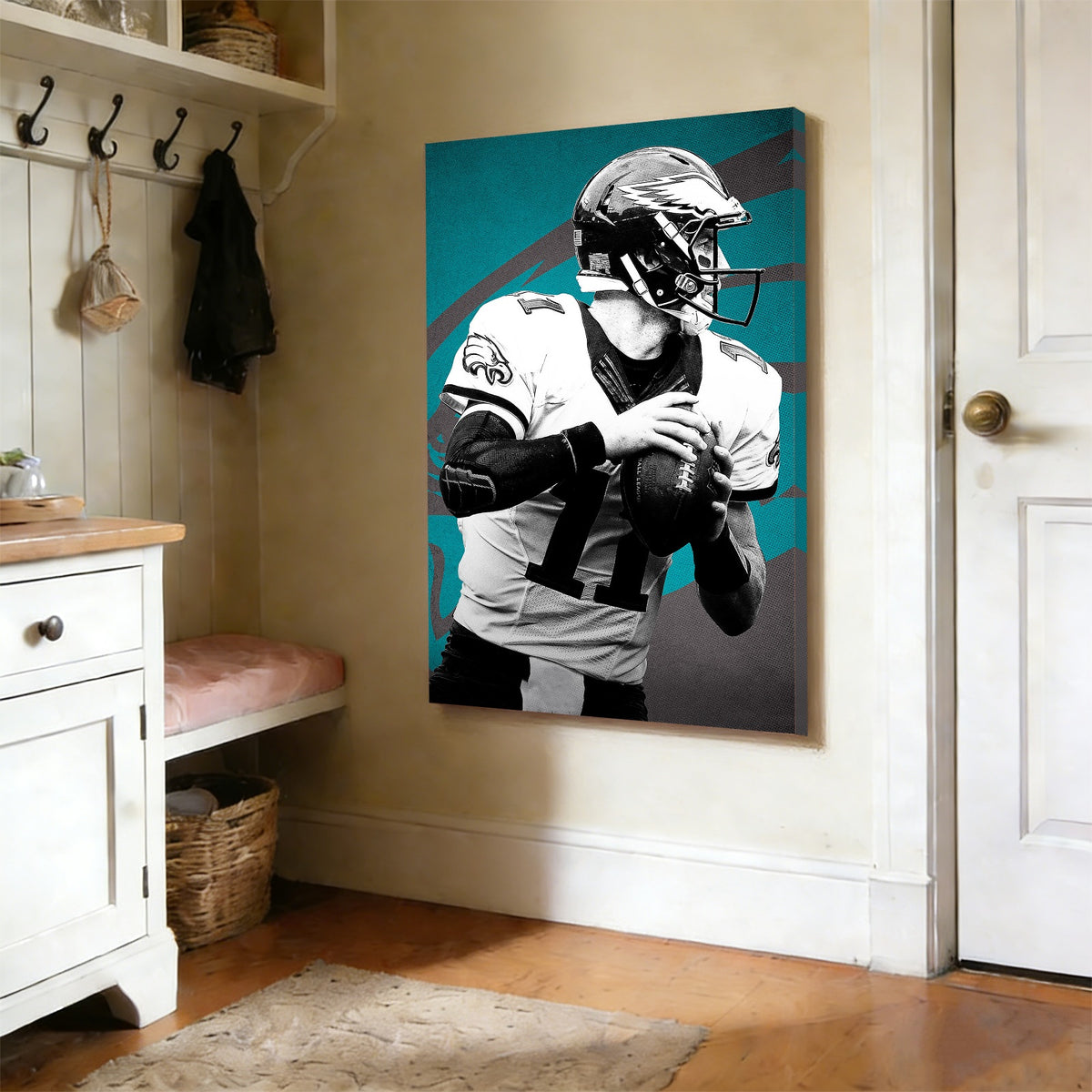 Carson Wentz Celebrity Sports Art Poster School Dining Room Decoration 1 Canvas Wall Art Poster Decor Gift