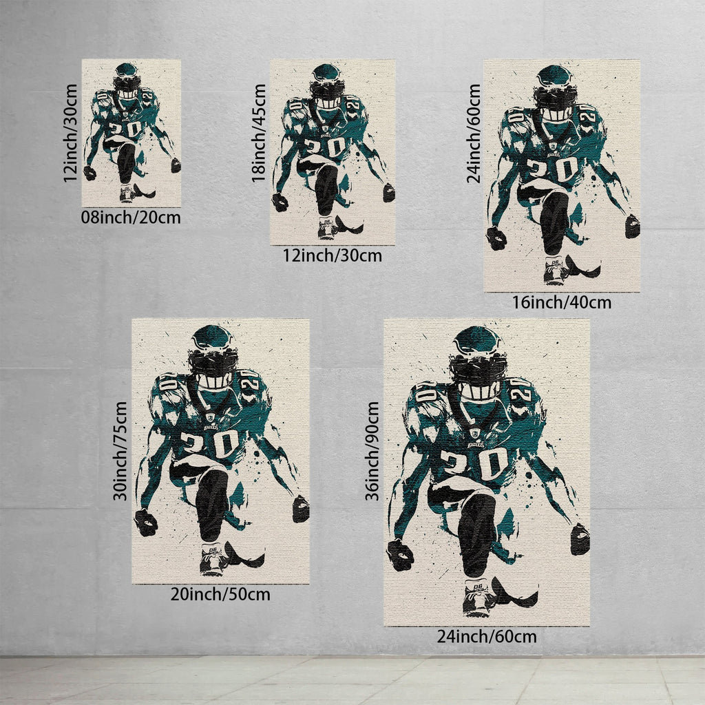 Brian Dawkins Art Poster 6 Canvas Wall Art Poster Decor Gift