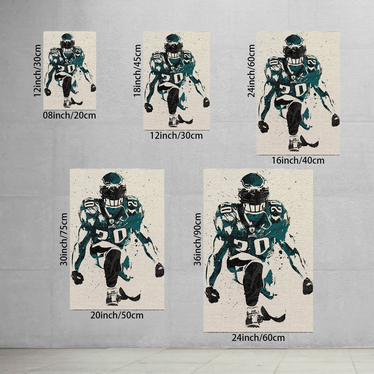 Brian Dawkins Art Poster 6 Canvas Wall Art Poster Decor Gift