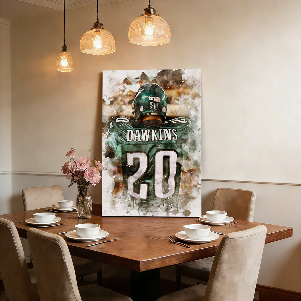 Brian Dawkins Art Poster 0 Canvas Wall Art Poster Decor Gift