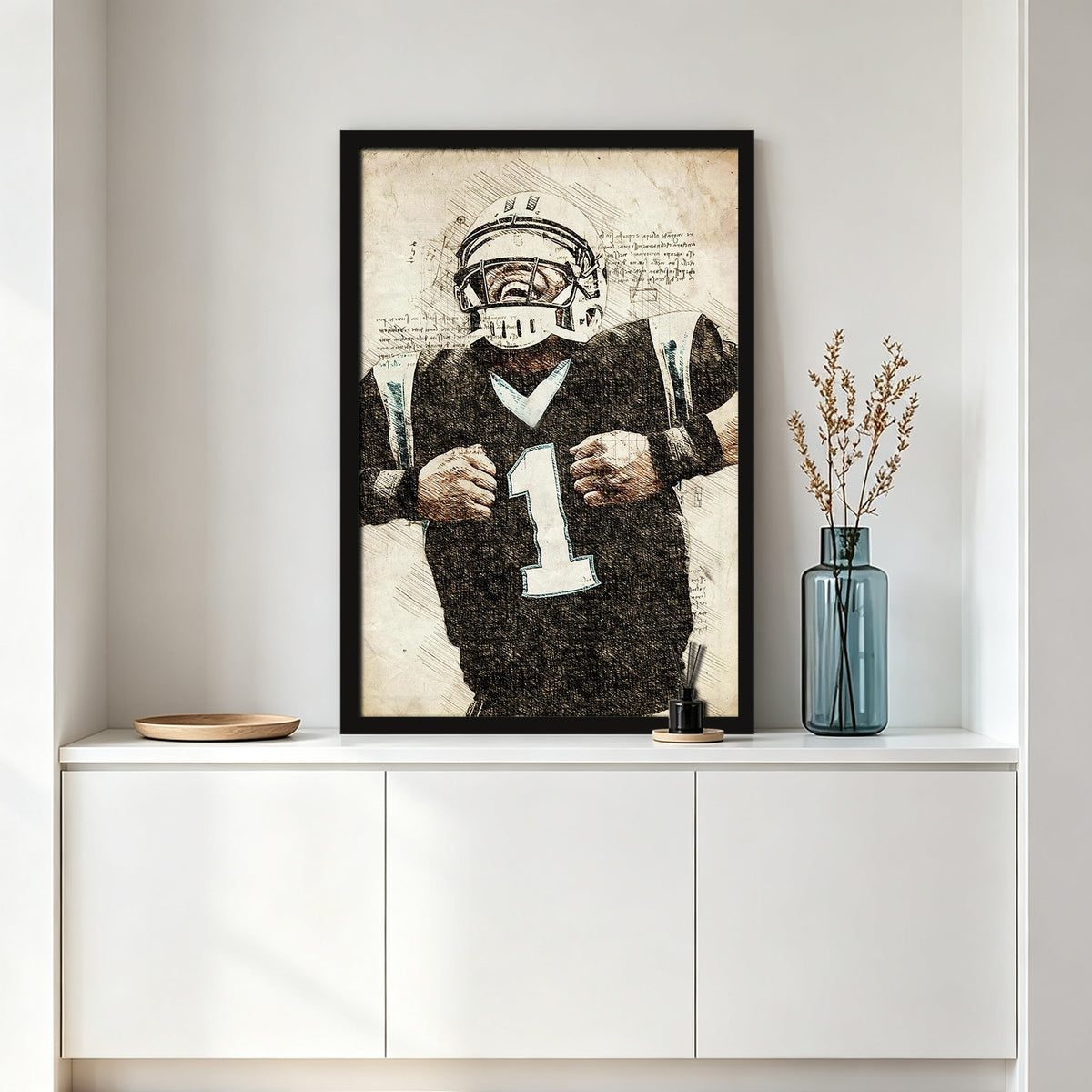 Cam Newton Sports Celebrity Art Deco Poster 8 Canvas Wall Art Poster Decor Gift