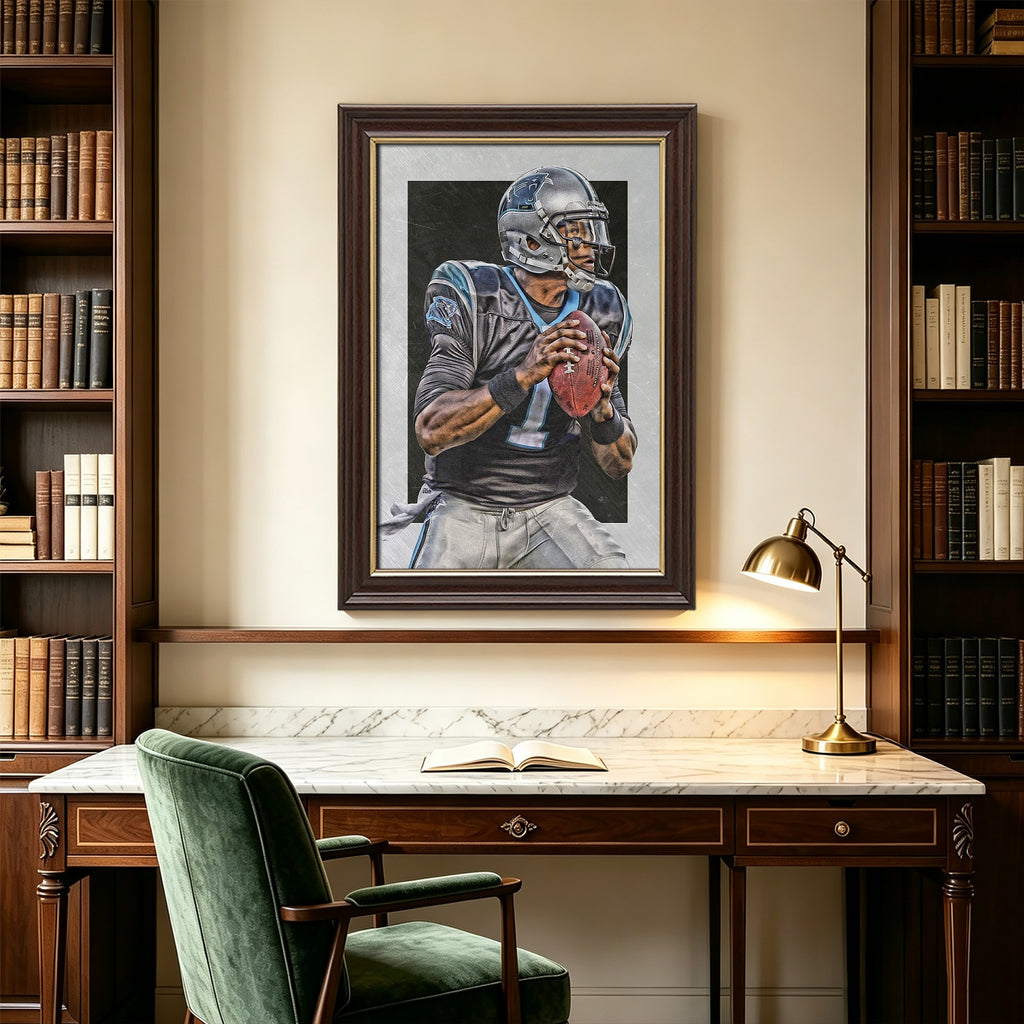 Cam Newton Sports Celebrity Art Deco Poster 6 Canvas Wall Art Poster Decor Gift