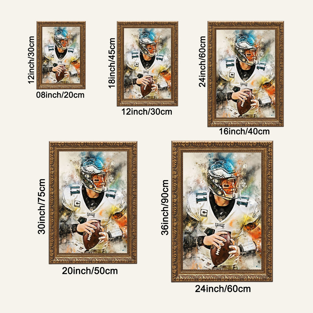 Carson Wentz Celebrity Sports Art Poster School Dining Room Decoration 7 Canvas Wall Art Poster Decor Gift