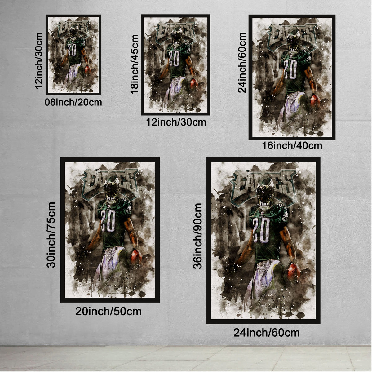 Brian Dawkins Art Poster 8 Canvas Wall Art Poster Decor Gift