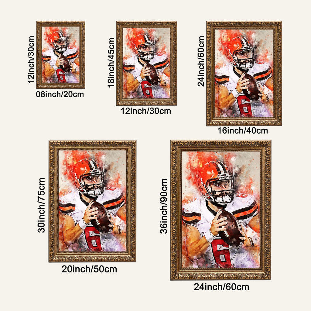 Baker Mayfield Celebrity Sports Art Poster School Dining Room Decoration 12 Canvas Wall Art Poster Decor Gift