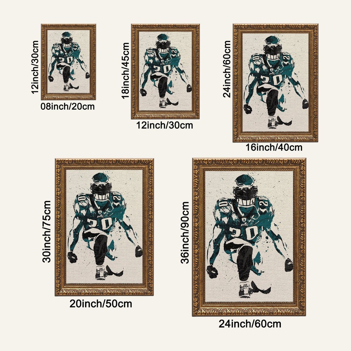 Brian Dawkins Art Poster 6 Canvas Wall Art Poster Decor Gift