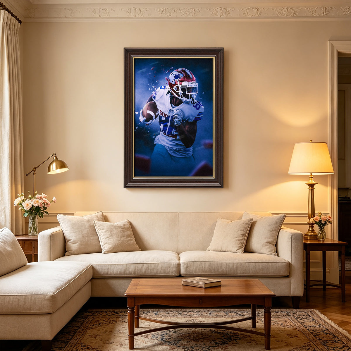CeeDee Lamb Art Sports Decorative Poster School Dormitory 3 Canvas Wall Art Poster Decor Gift