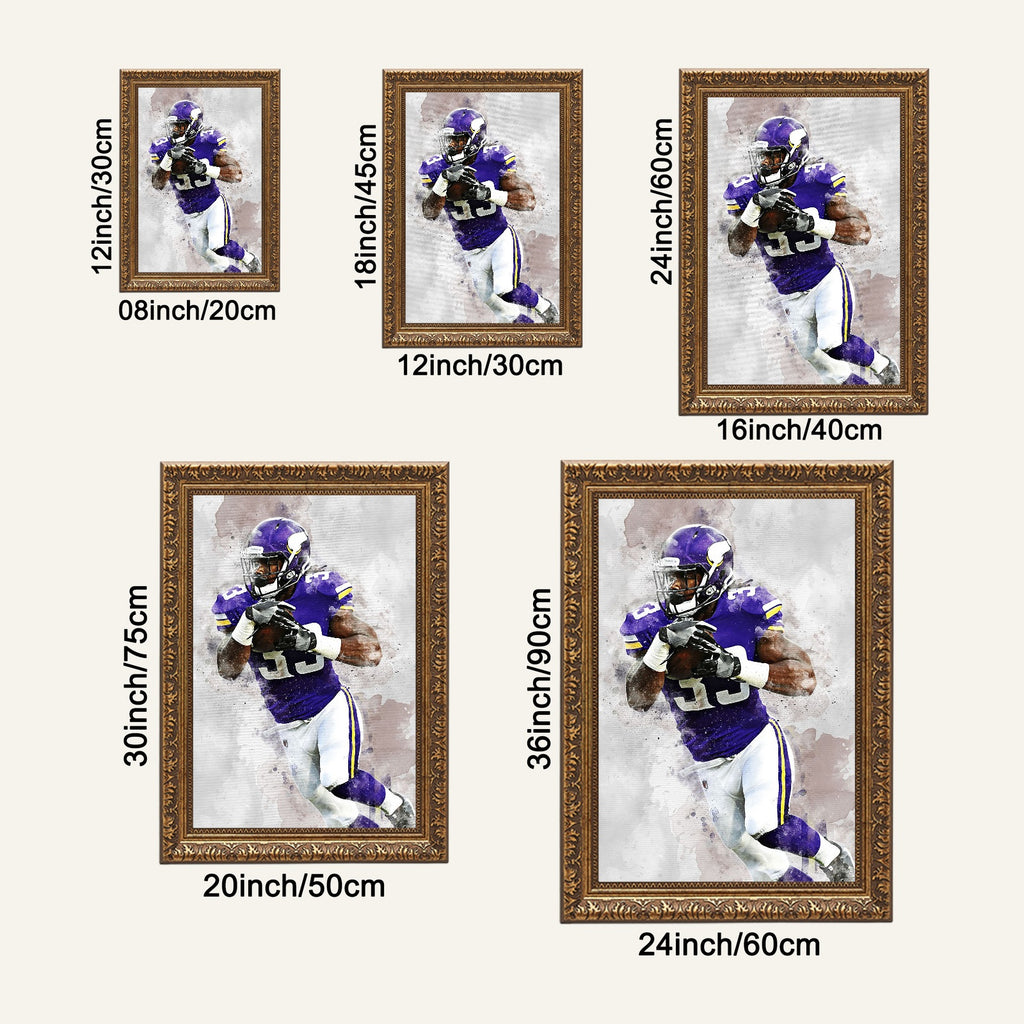 Dalvin Cook Celebrity Sports Art Poster School Dining Room Decoration 3 Canvas Wall Art Poster Decor Gift