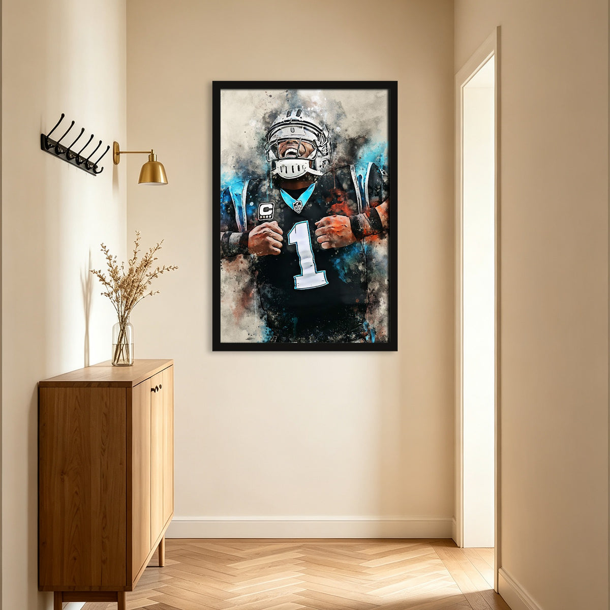 Cam Newton Celebrity Sports Art Poster School Dining Room Decoration 2 Canvas Wall Art Poster Decor Gift