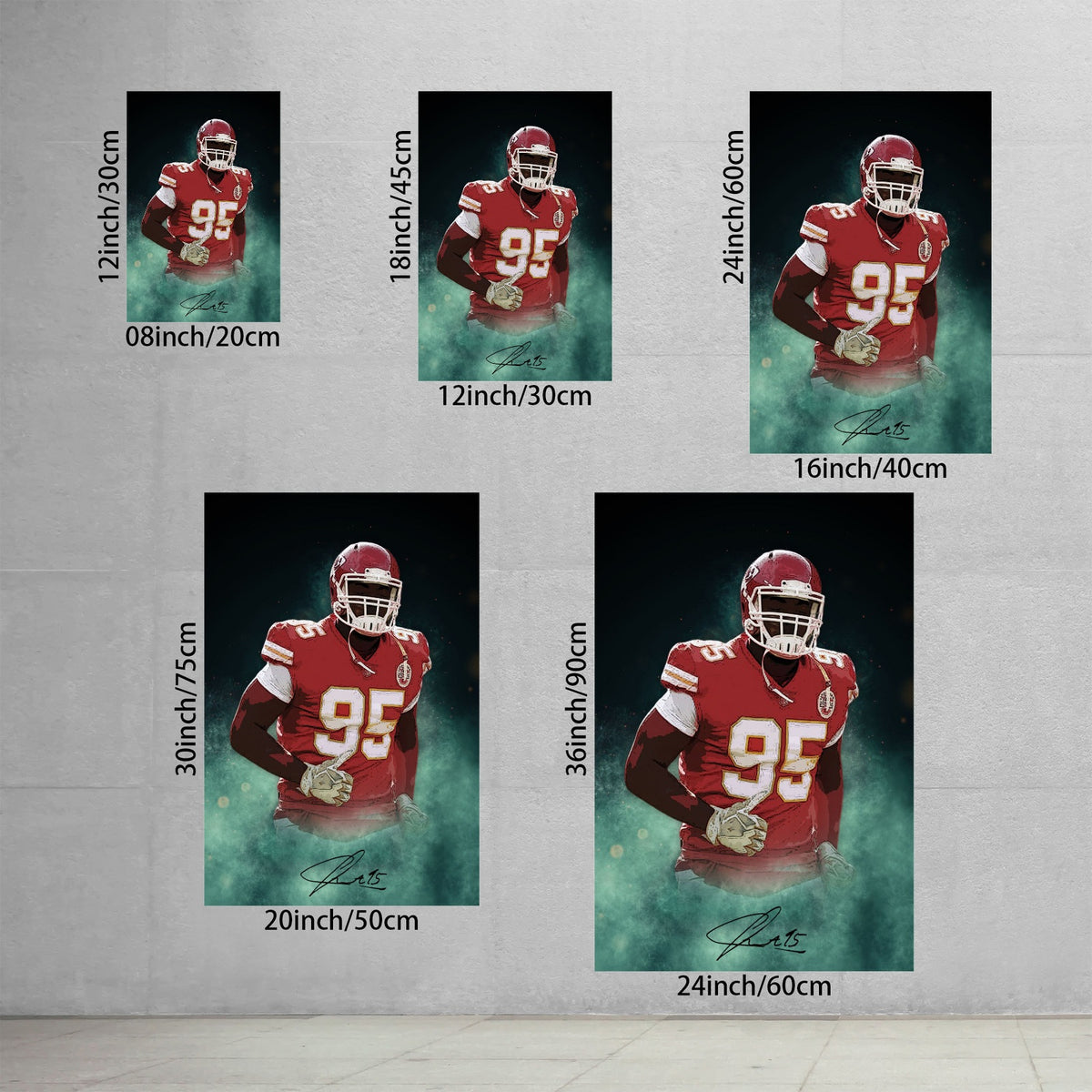 Chris Jones Celebrity Sports Art Poster School Dining Room Decoration 4 Canvas Wall Art Poster Decor Gift