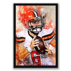 Baker Mayfield Celebrity Sports Art Poster School Dining Room Decoration 12 Canvas Wall Art Poster Decor Gift