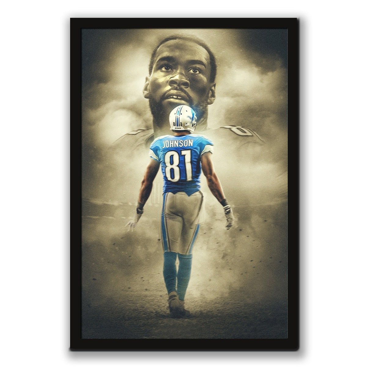 Calvin Johnson Art Sports Decorative Poster School Dormitory 2 Canvas Wall Art Poster Decor Gift