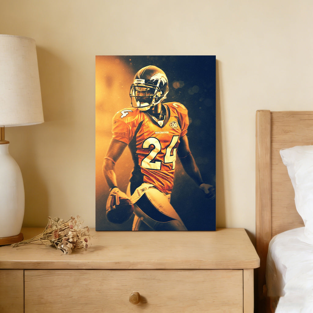 Champ Bailey Art Sports Decorative Poster School Dormitory 2 Canvas Wall Art Poster Decor Gift