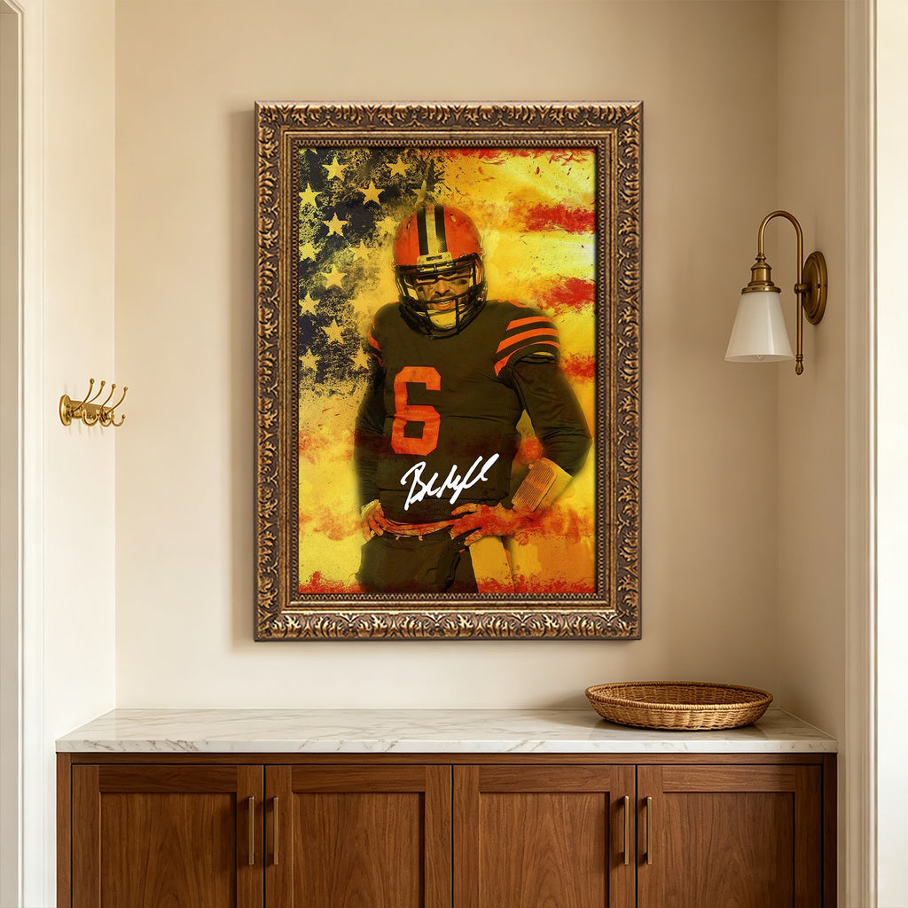 Baker Mayfield Sports Celebrity Art Deco Poster 4 Canvas Wall Art Poster Decor Gift
