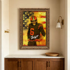Baker Mayfield Sports Celebrity Art Deco Poster 4 Canvas Wall Art Poster Decor Gift
