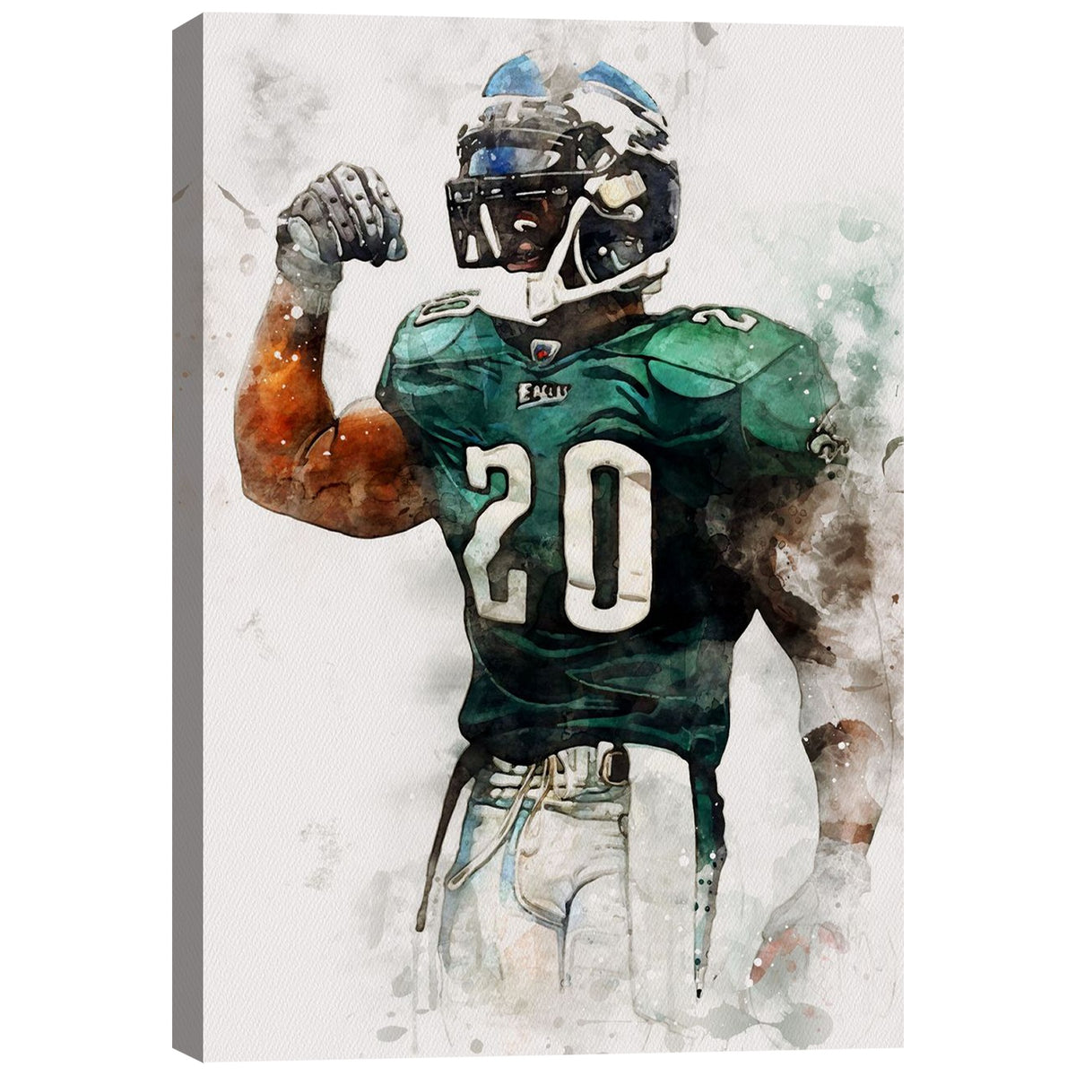 Brian Dawkins Art Poster 3 Canvas Wall Art Poster Decor Gift