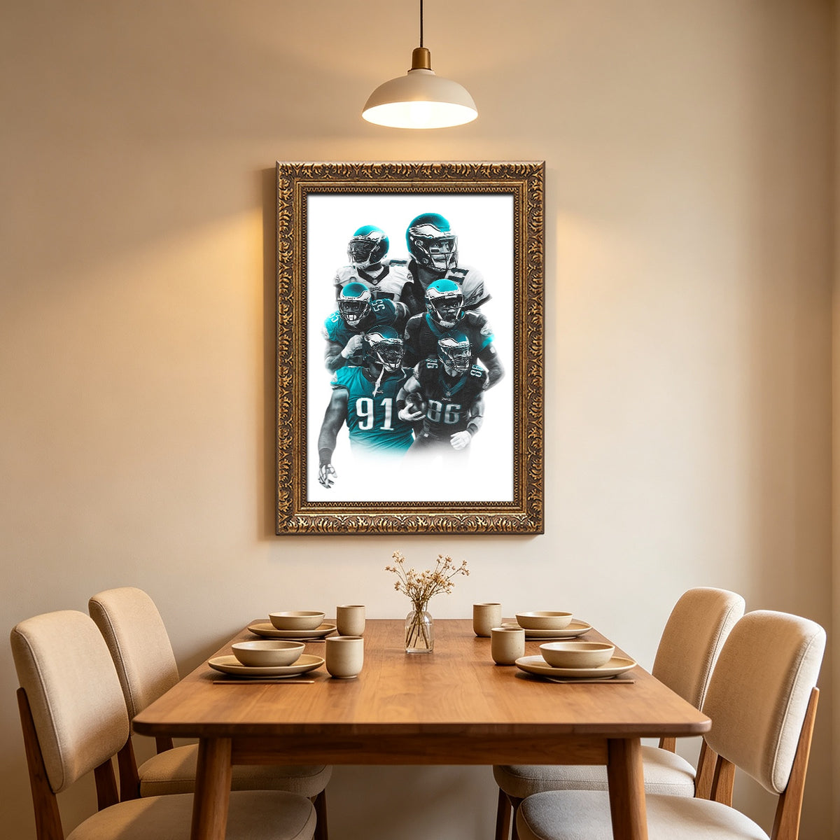 Carson Wentz Alshon Jeffery Art Sports Decorative Poster School Dormitory 6 Canvas Wall Art Poster Decor Gift