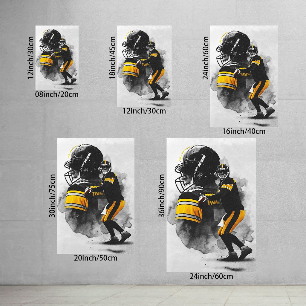 Ben Roethlisberger Art Sports Decorative Poster School Dormitory 4 Canvas Wall Art Poster Decor Gift