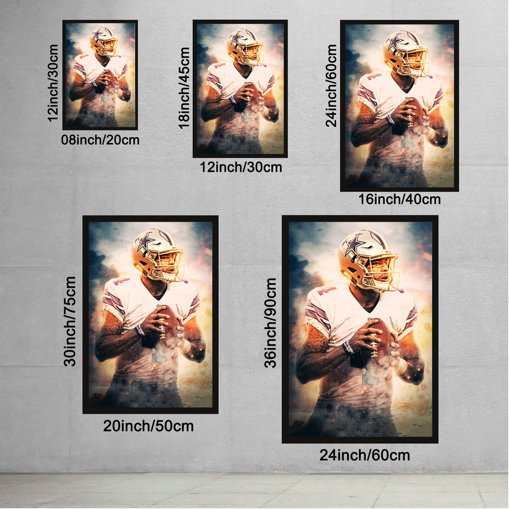 Dak Prescott Celebrity Sports Art Poster School Dining Room Decoration 8 Canvas Wall Art Poster Decor Gift