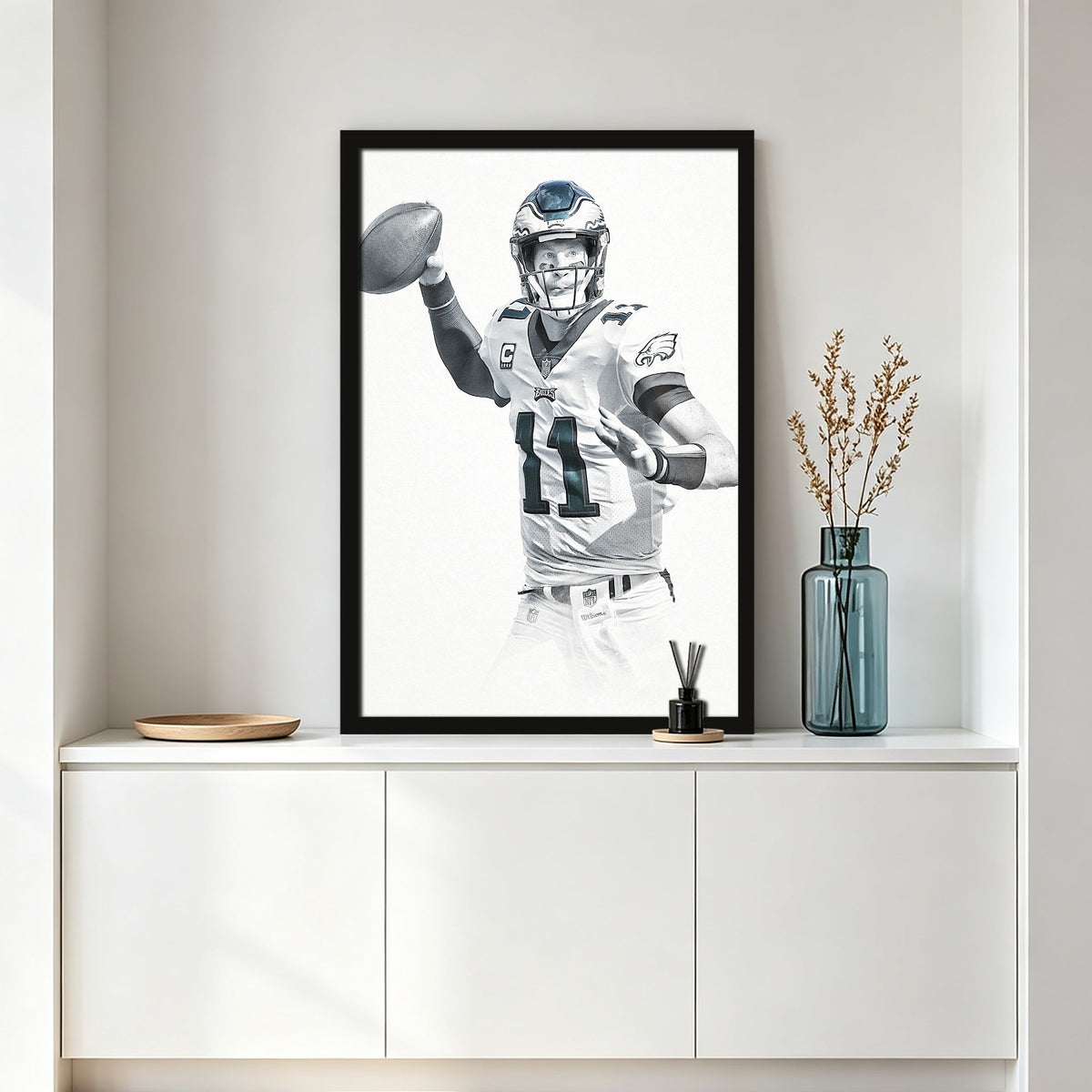 Carson Wentz Art Sports Decorative Poster School Dormitory 9 Canvas Wall Art Poster Decor Gift