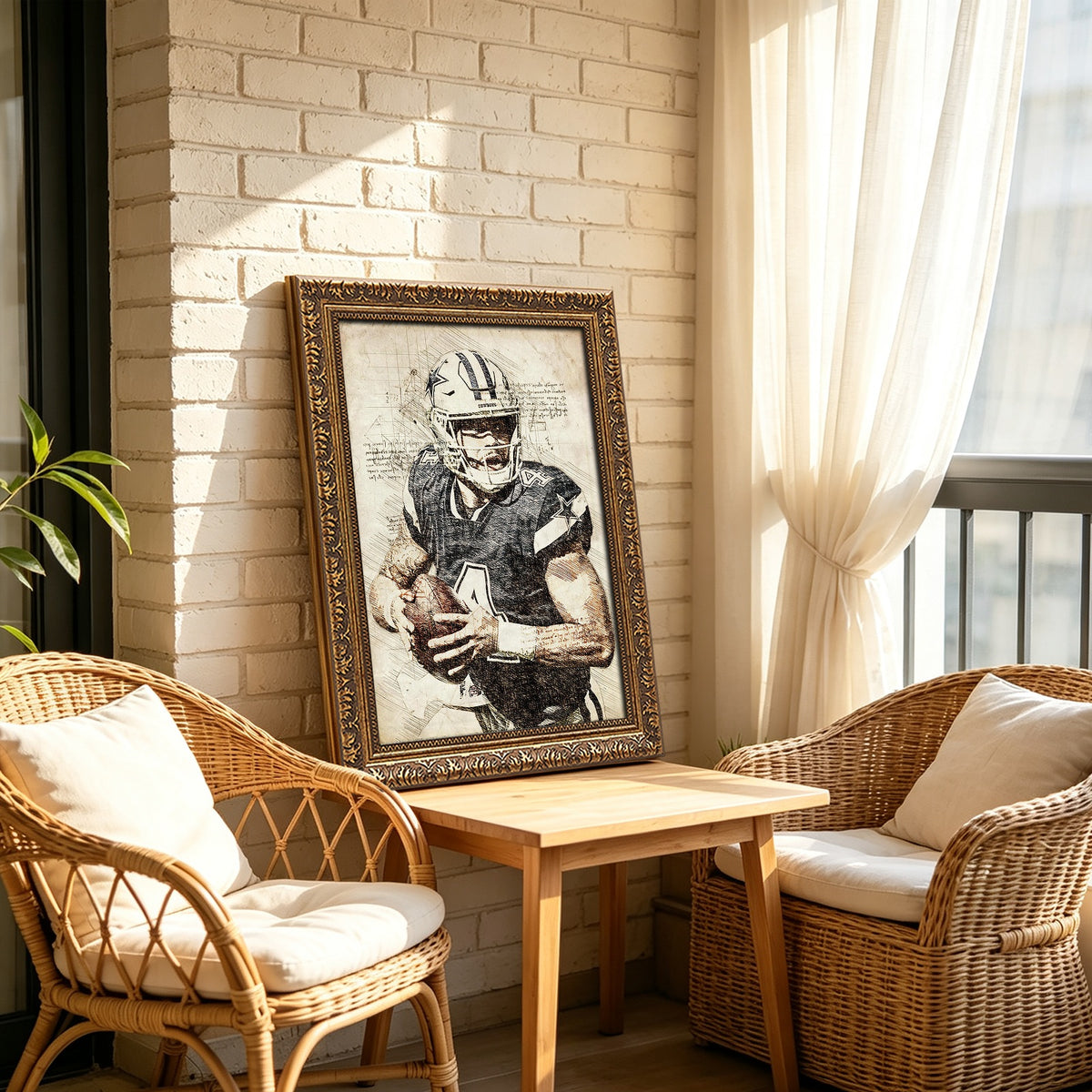 Dak Prescott Sports Celebrity Art Deco Poster 5 Canvas Wall Art Poster Decor Gift