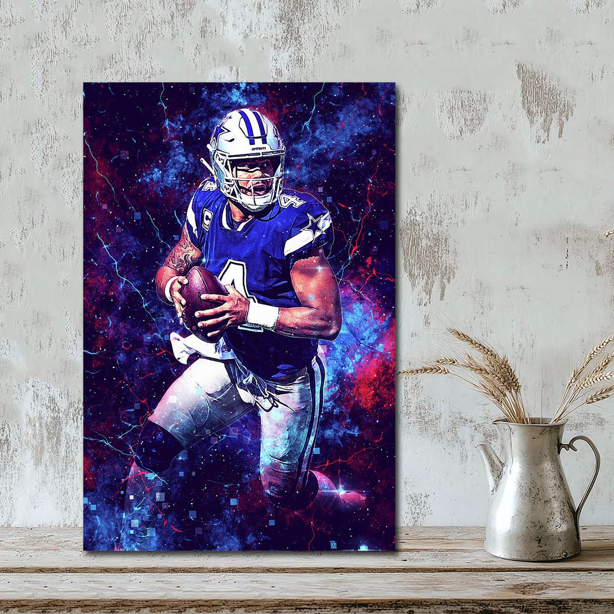 Dak Prescott Sports Celebrity Art Deco Poster 3 Canvas Wall Art Poster Decor Gift