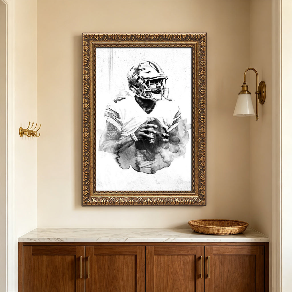 Dak Prescott Celebrity Sports Art Poster School Dining Room Decoration 9 Canvas Wall Art Poster Decor Gift