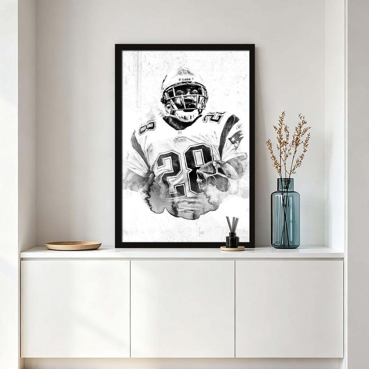 Corey Dillon Art Sports Decorative Poster School Dormitory 1 Canvas Wall Art Poster Decor Gift