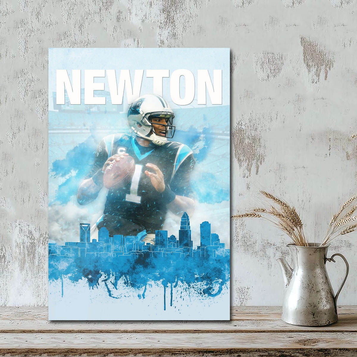 Cam Newton Sports Celebrity Art Deco Poster 4 Canvas Wall Art Poster Decor Gift