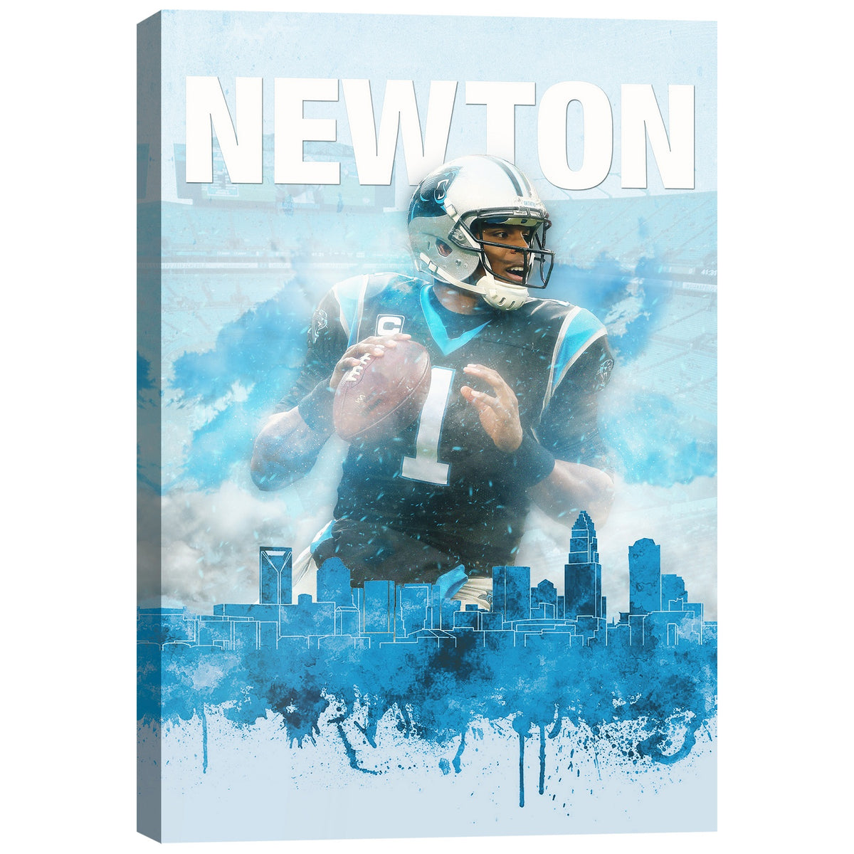 Cam Newton Sports Celebrity Art Deco Poster 4 Canvas Wall Art Poster Decor Gift
