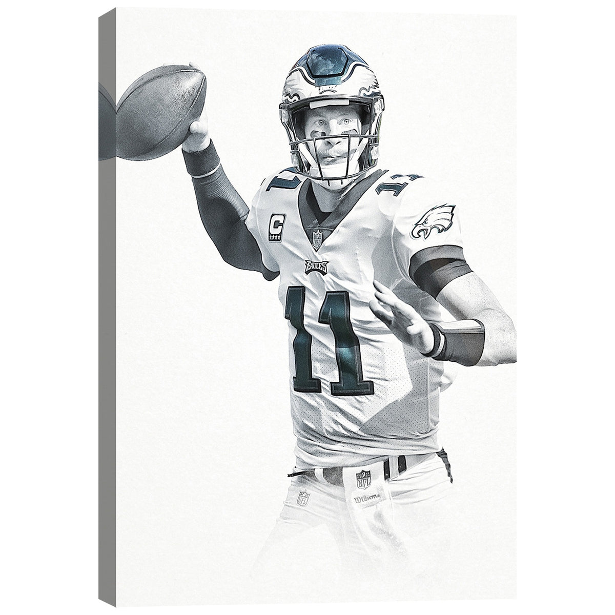 Carson Wentz Art Sports Decorative Poster School Dormitory 9 Canvas Wall Art Poster Decor Gift