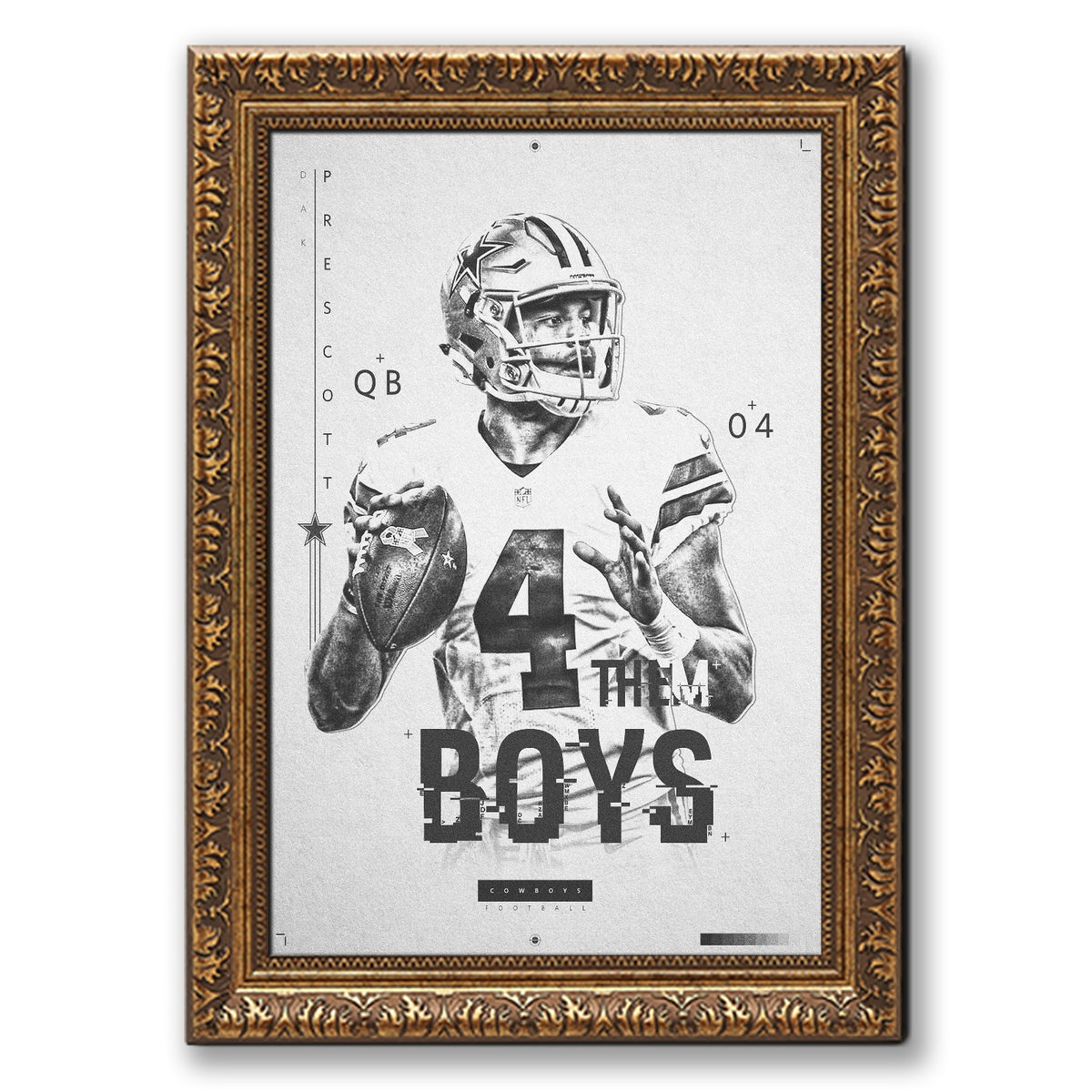 Dak Prescott Celebrity Sports Art Poster School Dining Room Decoration 1 Canvas Wall Art Poster Decor Gift