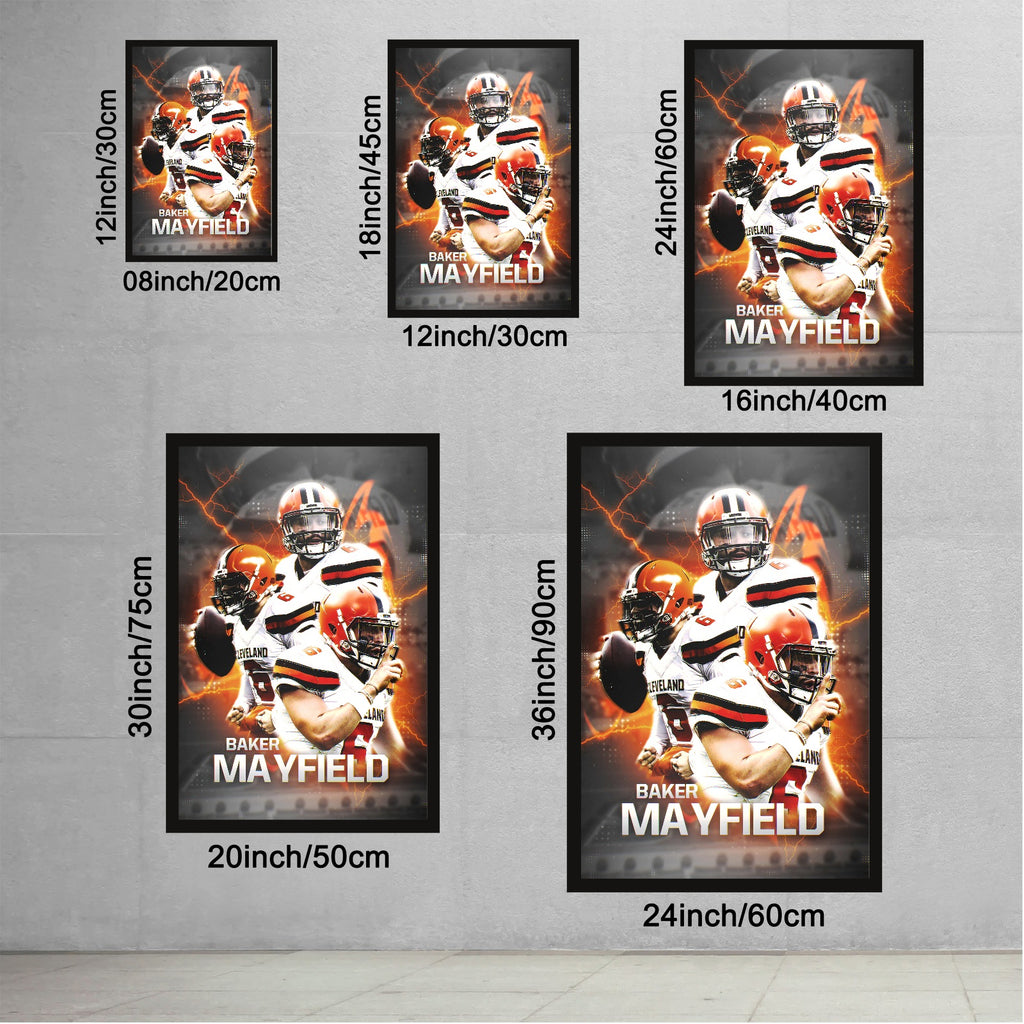 Baker Mayfield Sports Celebrity Art Deco Poster 10 Canvas Wall Art Poster Decor Gift
