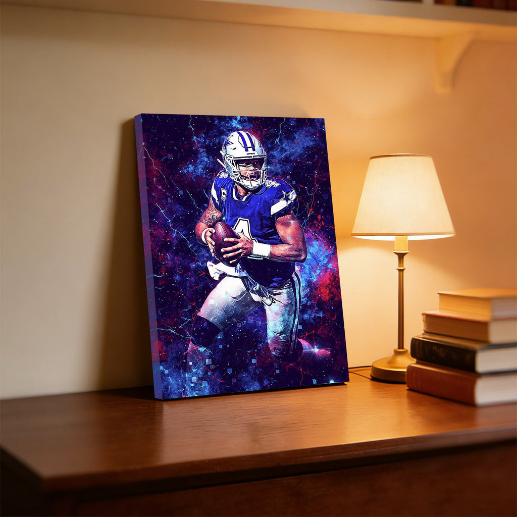 Dak Prescott Sports Celebrity Art Deco Poster 3 Canvas Wall Art Poster Decor Gift