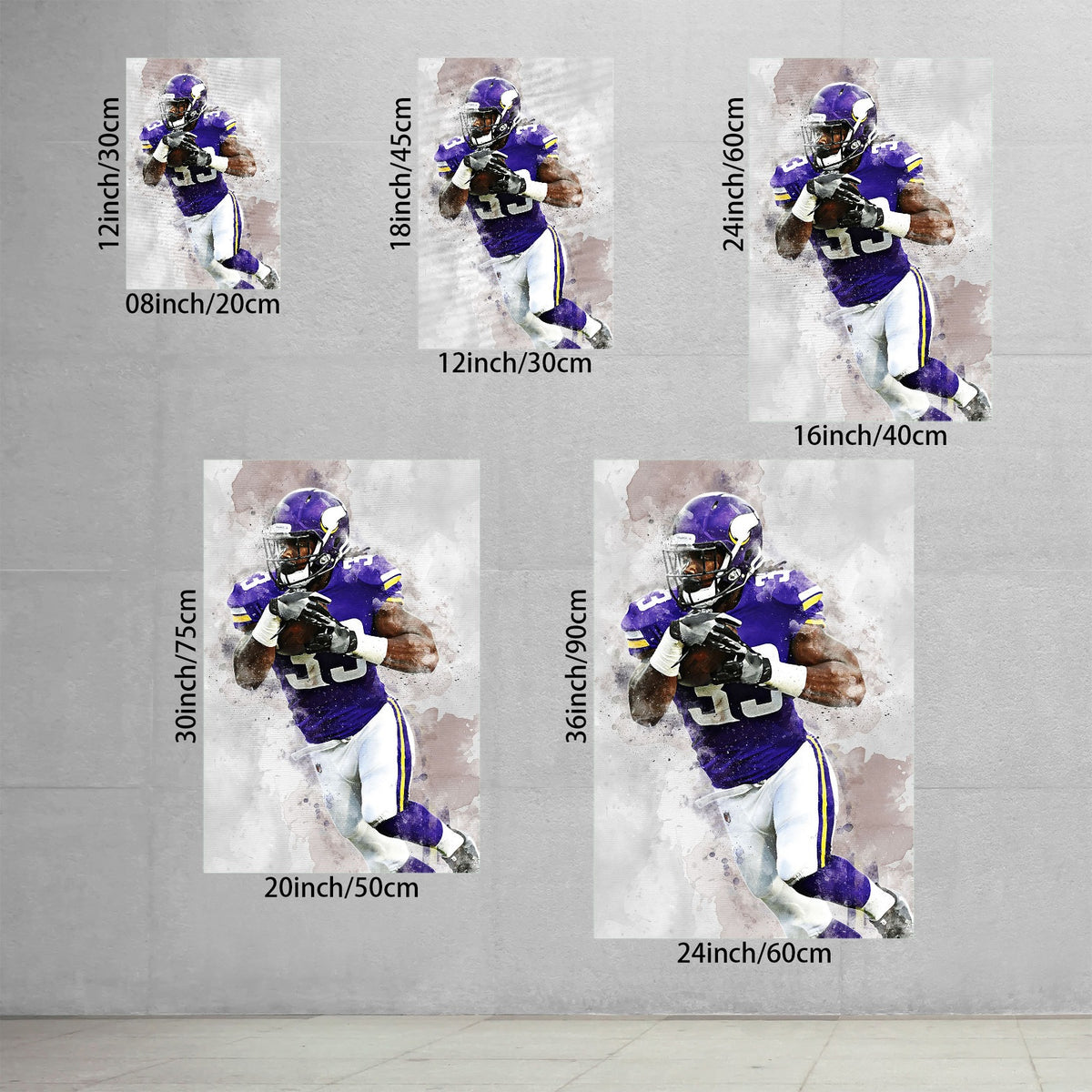 Dalvin Cook Celebrity Sports Art Poster School Dining Room Decoration 3 Canvas Wall Art Poster Decor Gift