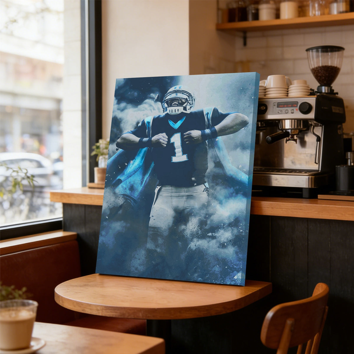 Cam Newton Sports Celebrity Art Deco Poster 2 Canvas Wall Art Poster Decor Gift