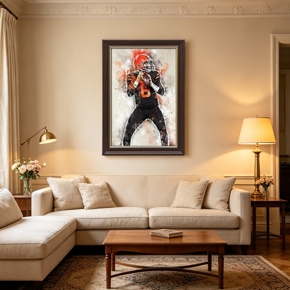 Baker Mayfield Sports Celebrity Art Deco Poster 6 Canvas Wall Art Poster Decor Gift