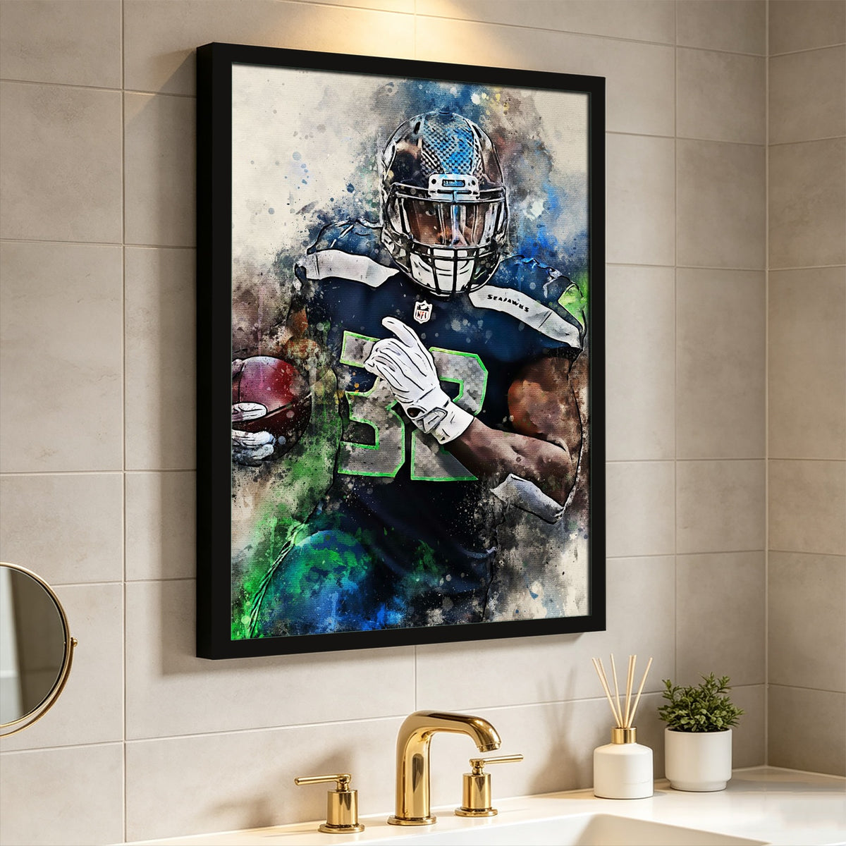 Chris Carson Celebrity Sports Art Poster School Dining Room Decoration 0 Canvas Wall Art Poster Decor Gift
