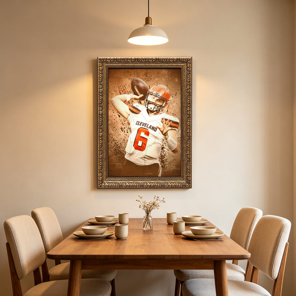 Baker Mayfield Sports Celebrity Art Deco Poster 11 Canvas Wall Art Poster Decor Gift